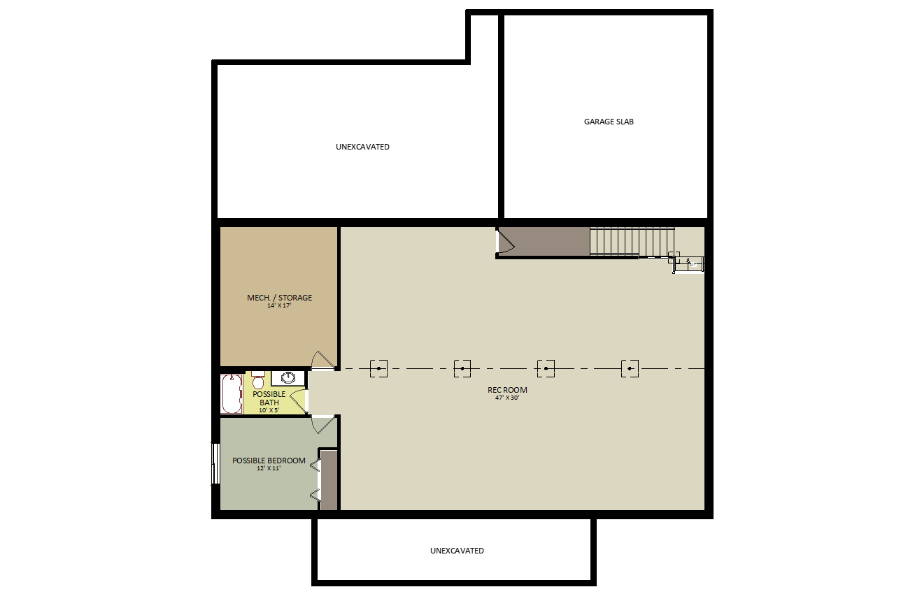 OakmontLower Level Floor Plan